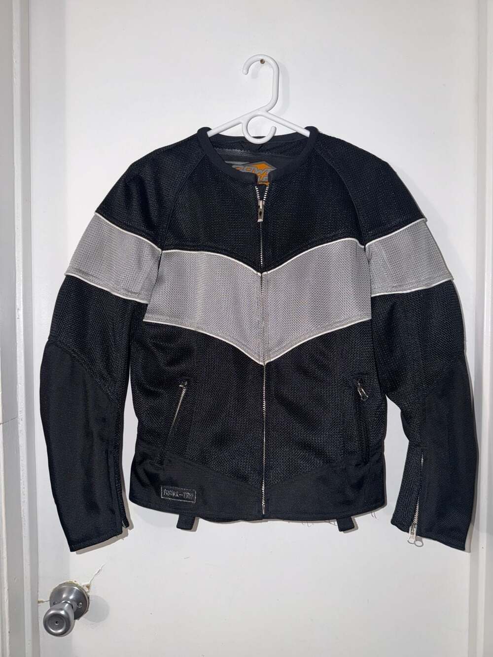 Power Trip 333 Women's Mesh Motorcycle Jacket Black Grey Size M